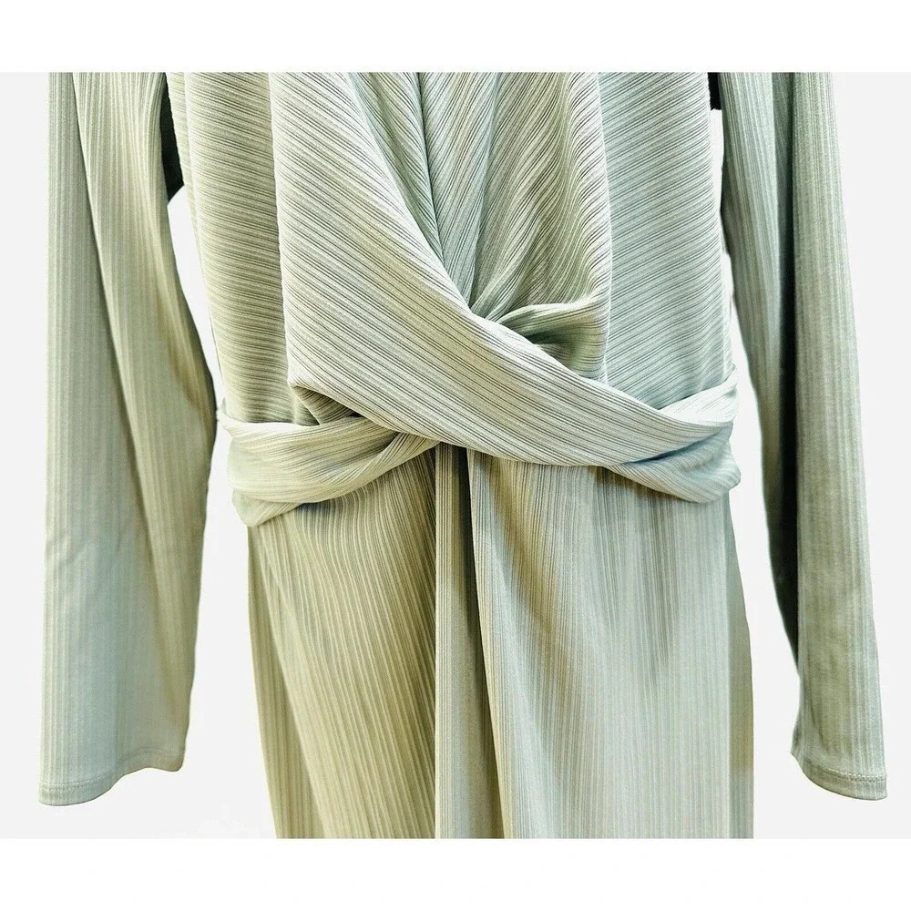NWT NINE WEST Women Long Sleeve Pullover Round Neck Green Dress Petite Size XXL - Picture 3 of 14